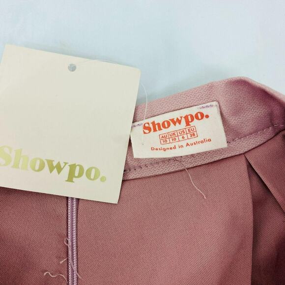 Showpo Blush Pleated High Waist Shorts Date Night Womens 6 - Picture 5 of 6